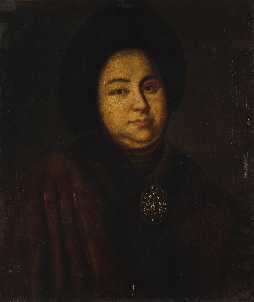 Muotokuva Venäjän tsaari Pietari I:n vaimosta Evdokiya Feodorovna Lopukhina 1669-1731, 1 tekijältä Unbekannt