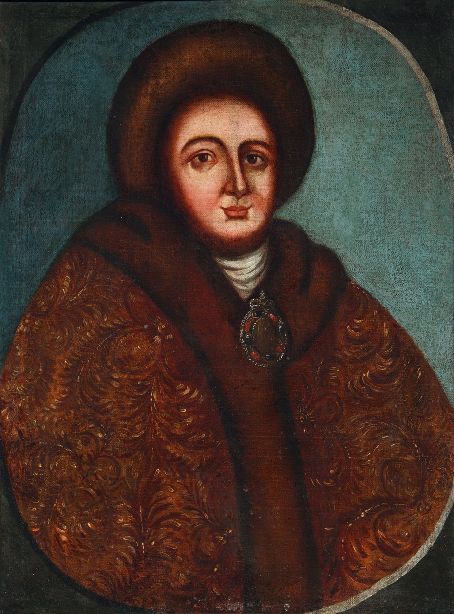 Muotokuva Venäjän tsaari Pietari I:n vaimosta tsaaritar Evdokiya Feodorovna Lopukhina 1669-1731 tekijältä Unbekannt