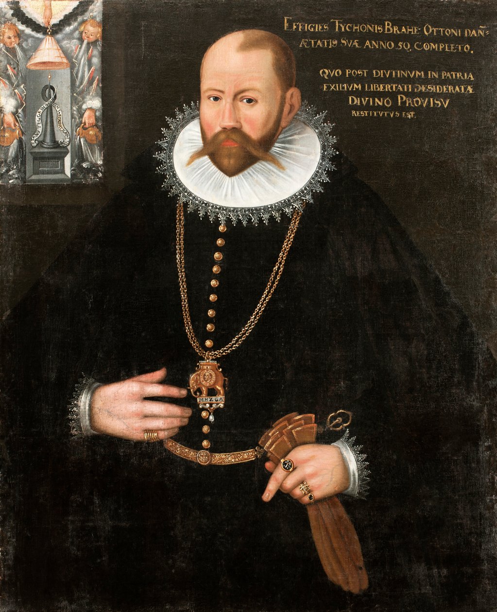 Tycho Brahen muotokuva 1546-1601, 1596. tekijältä Unbekannt