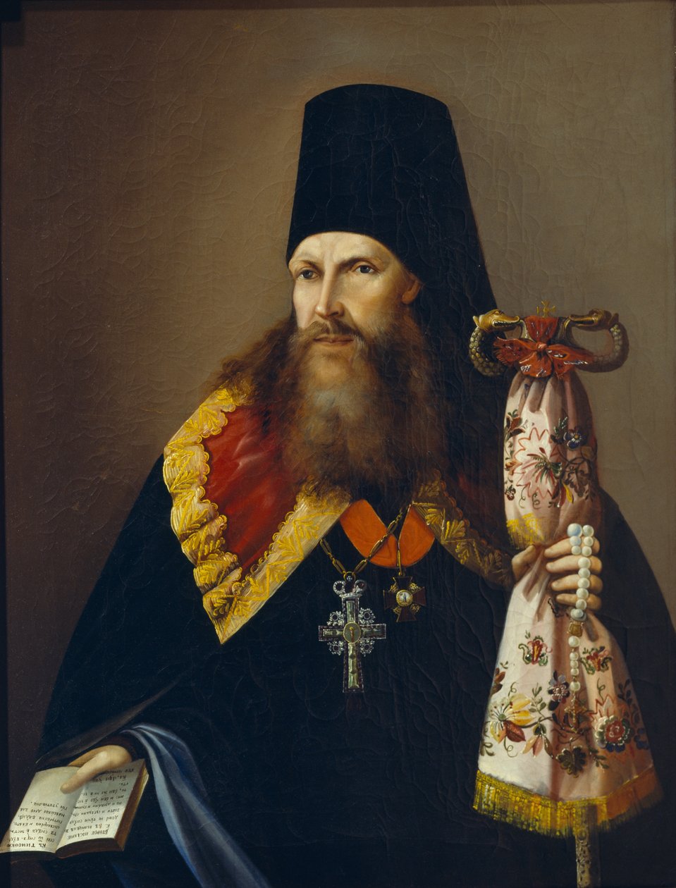Uralin arkkipiispa Varlaam Denisovin muotokuva 1804-1873, 1800-luvun puoliväli. tekijältä Unbekannt