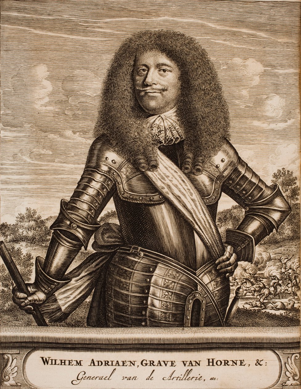 Muotokuva Willem Adriaan II van Hornesta 1633-1694 From: Scene of War, 1675. tekijältä Unbekannt