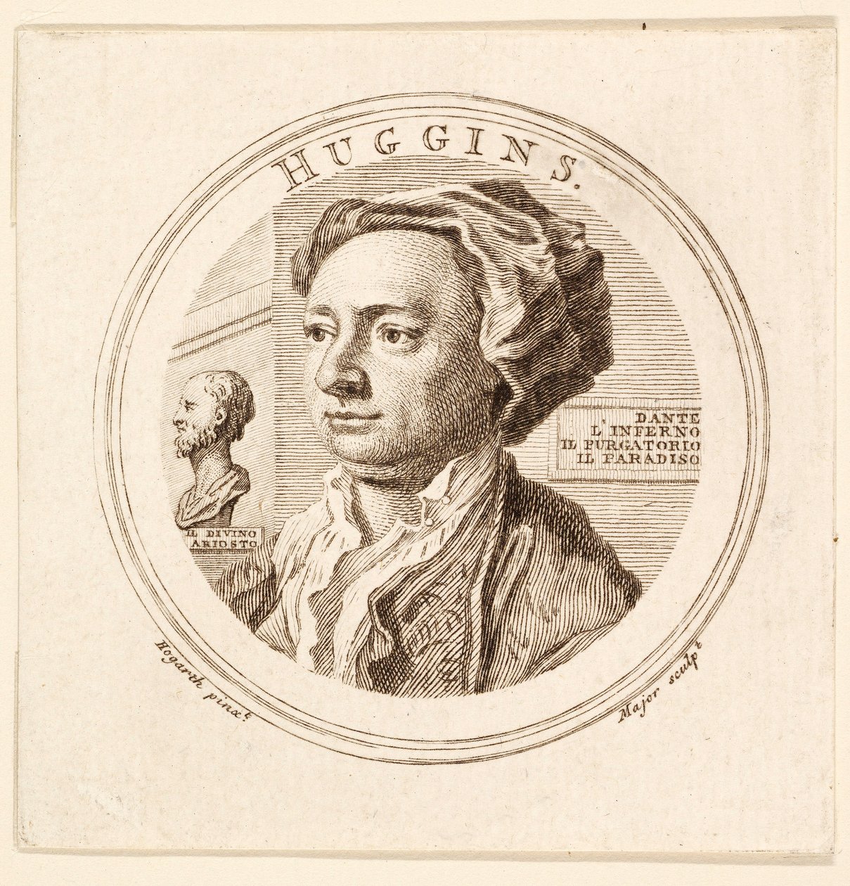 William Hugginsin muotokuva, pubi. 1760. tekijältä Unbekannt