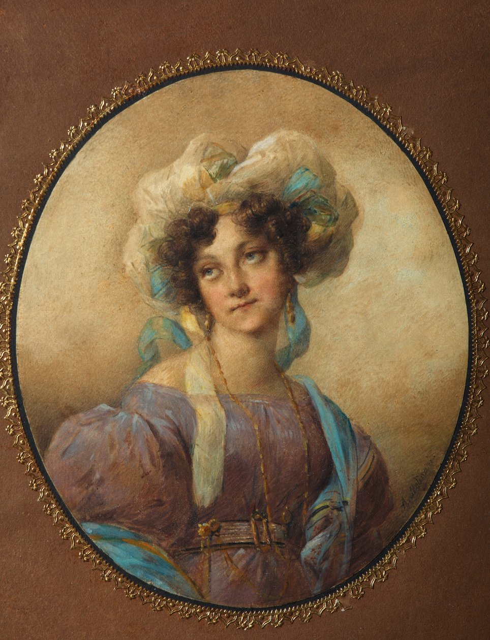 Muotokuva Jelena Aleksandrovna Golitsyna, s. Naryshkina 1785-1855, 1820-luku tekijältä Unbekannt