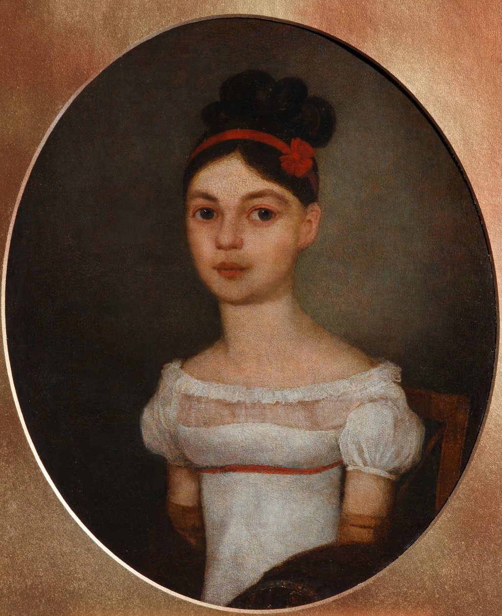 Muotokuva Jelizaveta Fjodorovna Ozerovasta, os. Zagryazyskaya 1800-1885, n. 1815 tekijältä Unbekannt