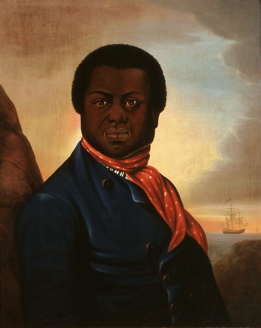 Mustan merimiehen muotokuva Paul Cuffe, n. 1880 tekijältä Unbekannt