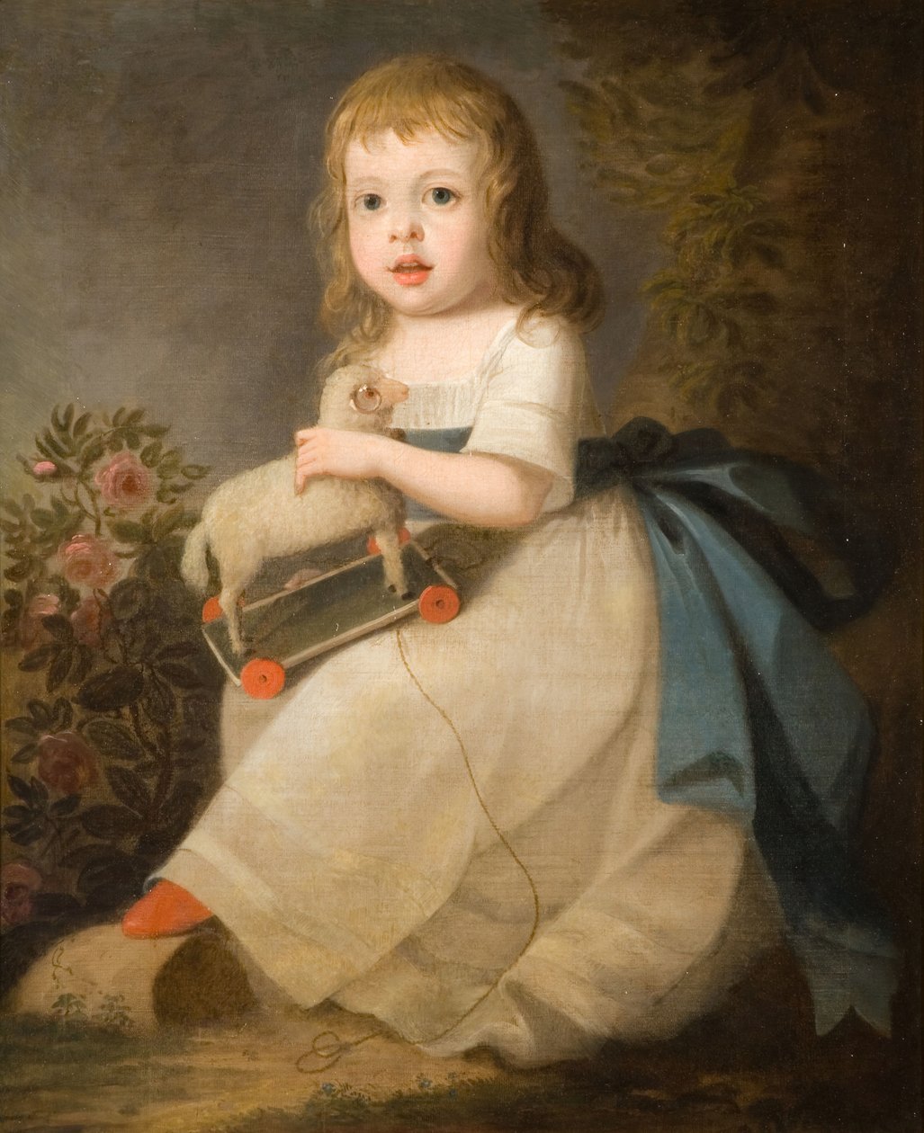 Muotokuva lapsesta lelulampaalla, 1850. tekijältä Unbekannt
