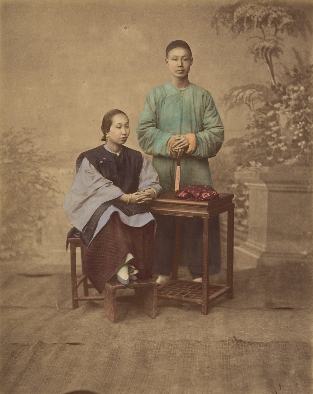 [Kiinalaisen parin muotokuva], 1870-luku. tekijältä Unbekannt