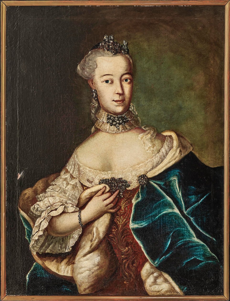 Friederike Caroline von Sachsen-Coburg-Saalfeldin muotokuva,... Margraviine of..., 1700-luku. tekijältä Unbekannt