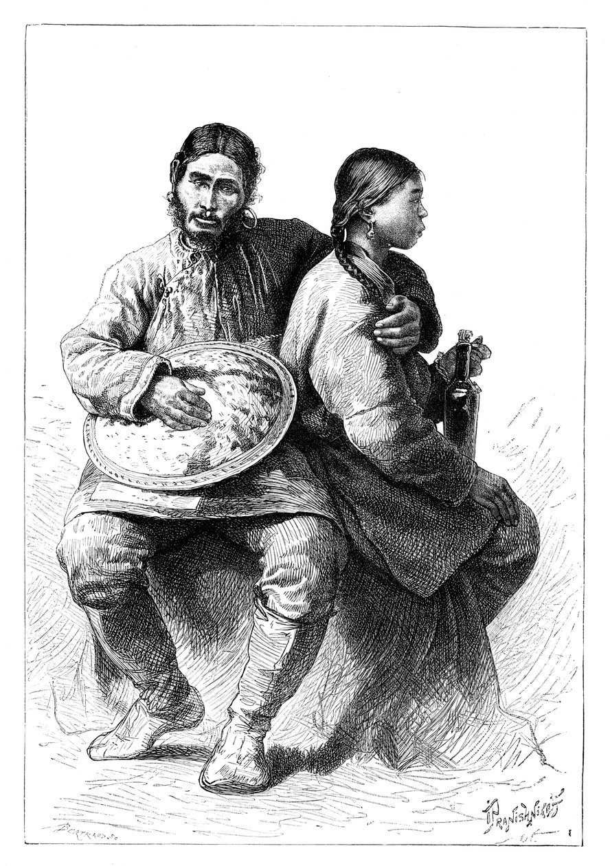 Muotokuva kultaisesta Nanai-parista, 1895 tekijältä Unbekannt
