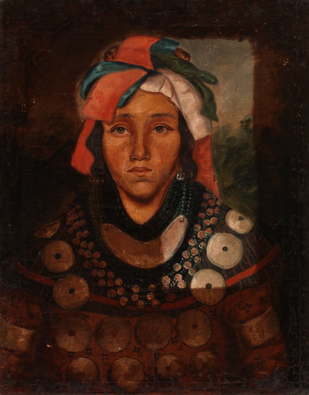 Nuoren miehen muotokuva Seminole Indian, n. 1841-1845. tekijältä Unbekannt