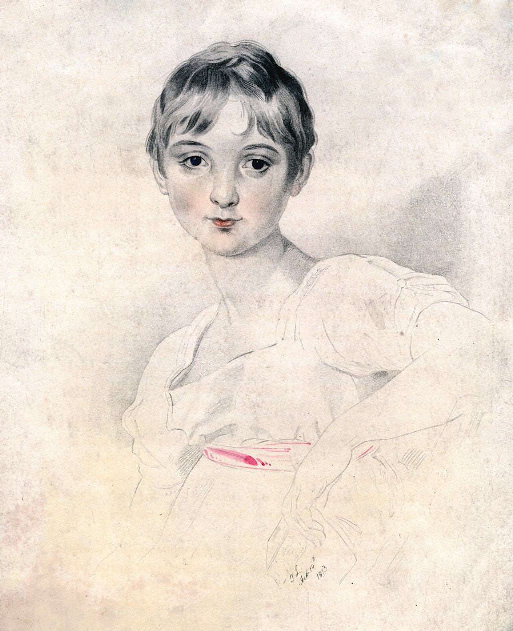 Tytön muotokuva, 1813 tekijältä Unbekannt