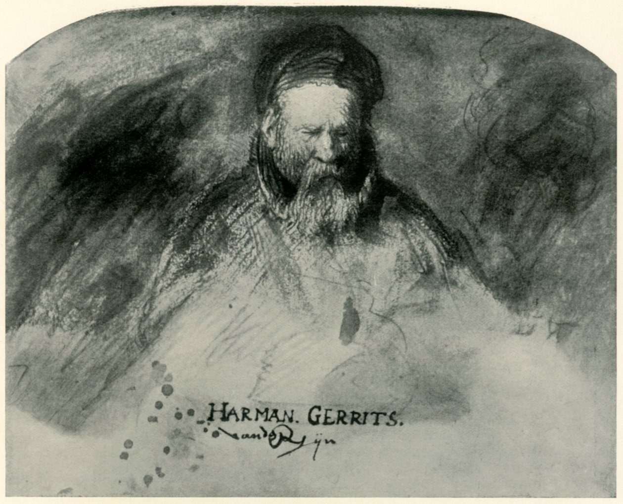 Vanhan miehen Rembrandtin isän muotokuva, 1625-1630, 1906. tekijältä Unbekannt