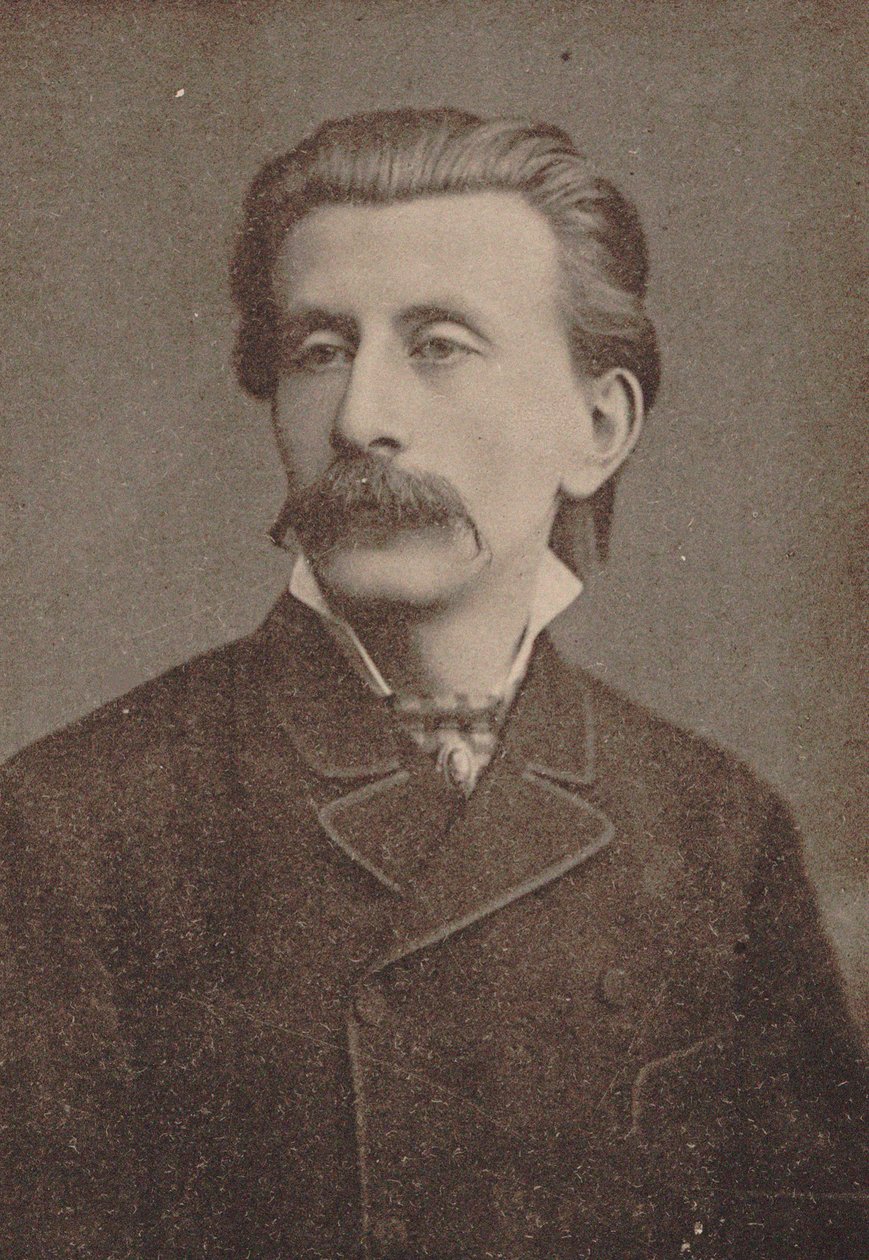 Pianisti ja säveltäjä Moritz Moszkowski muotokuva 1854-1925, n. 1886-1890. tekijältä Unbekannt