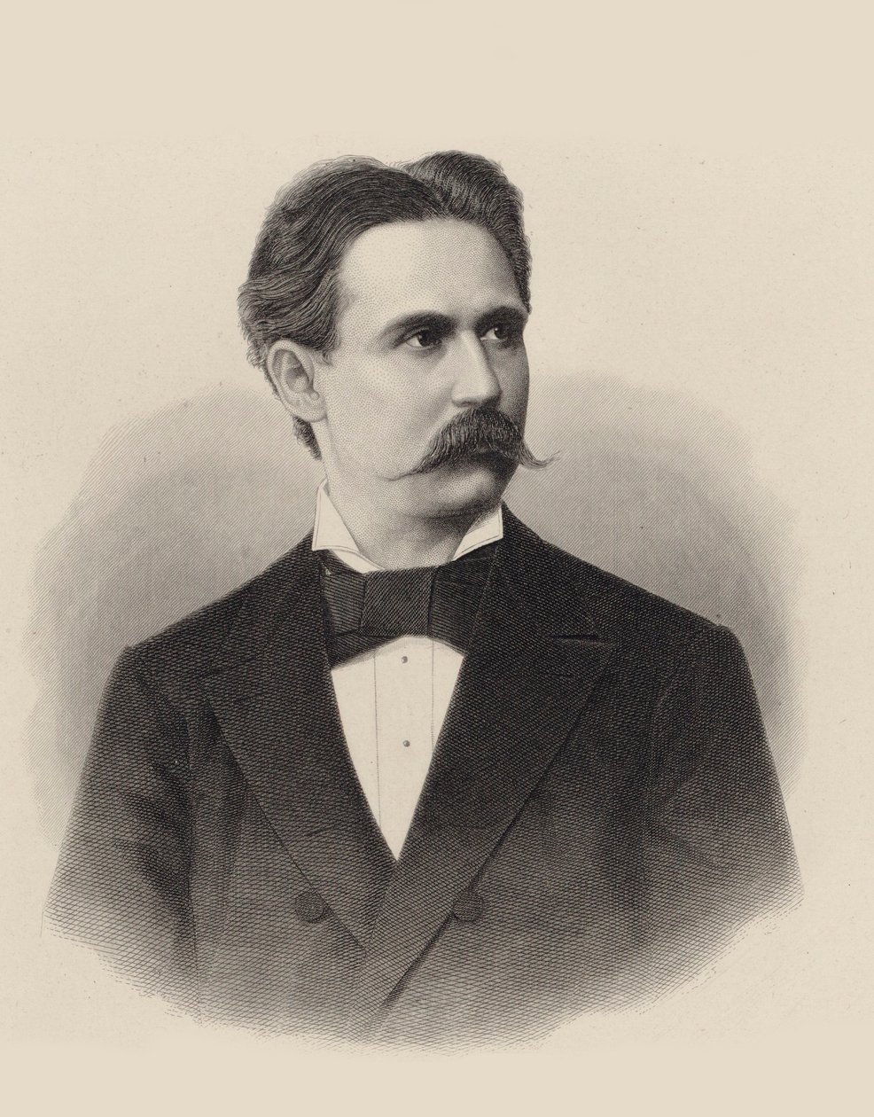 Pianisti ja säveltäjä Xaver Scharwenkan muotokuva 1850-1924, n. 1880. tekijältä Unbekannt