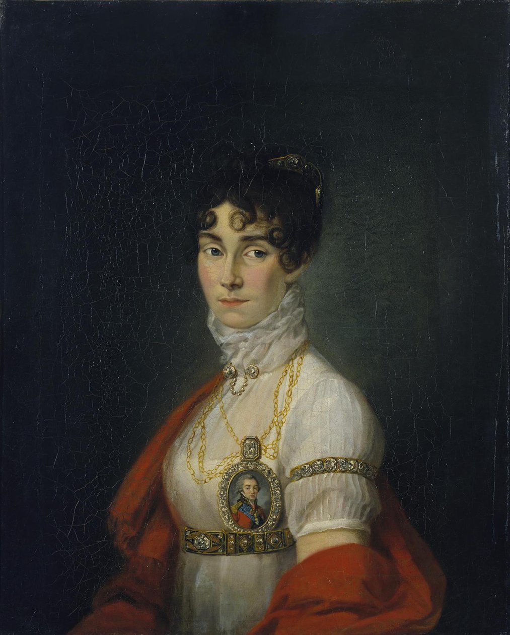 Astressin ja laulajan muotokuva, Contess Praskovya Sheremeteva Zhemchugova 1768-1803, Airlie tekijältä Unbekannt