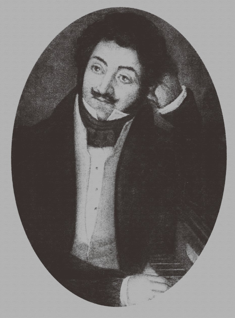 Säveltäjä Aleksanteri Aleksandrovitš Aljabjevin muotokuva 1787-1851, 1810-luku tekijältä Unbekannt