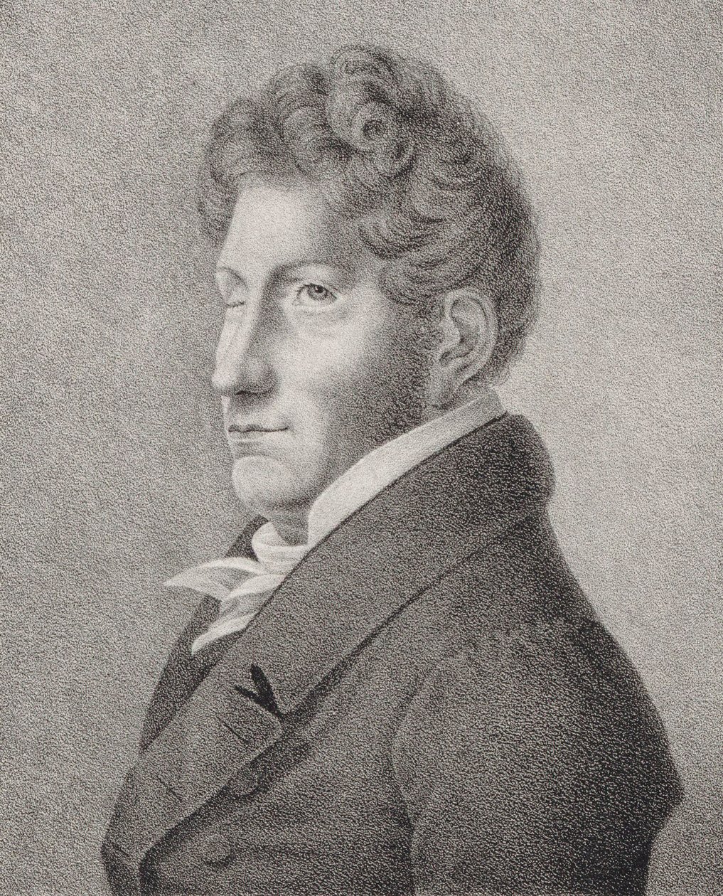 Säveltäjä Friedrich Kuhlaun muotokuva 1786-1832. tekijältä Unbekannt