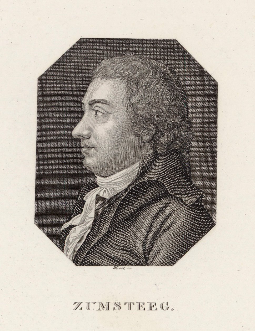 Säveltäjä Johann Rudolf Zumsteegin muotokuva 1760-1802 n. 1800. tekijältä Unbekannt