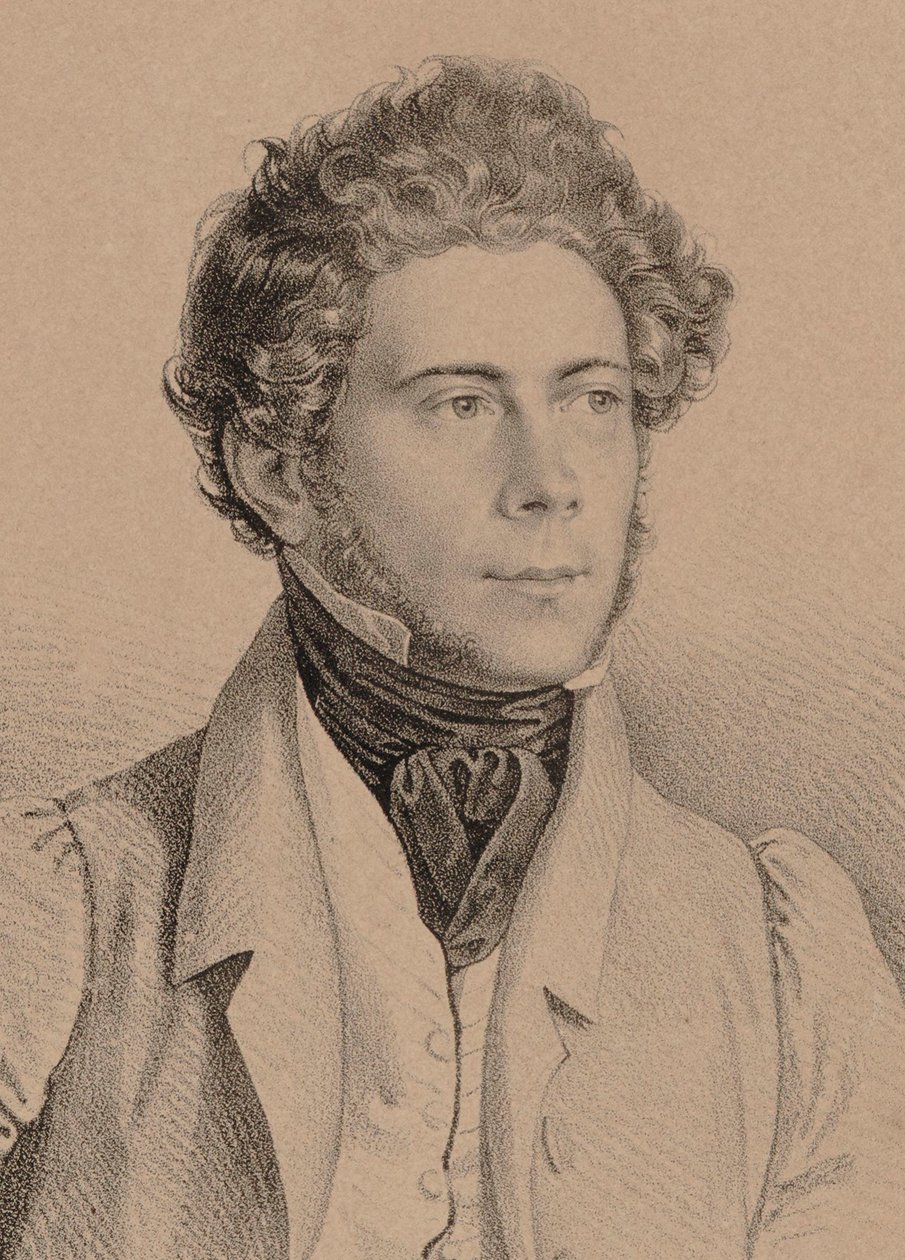 Säveltäjä Joseph Lannerin muotokuva 1801-1843, 1830. tekijältä Unbekannt