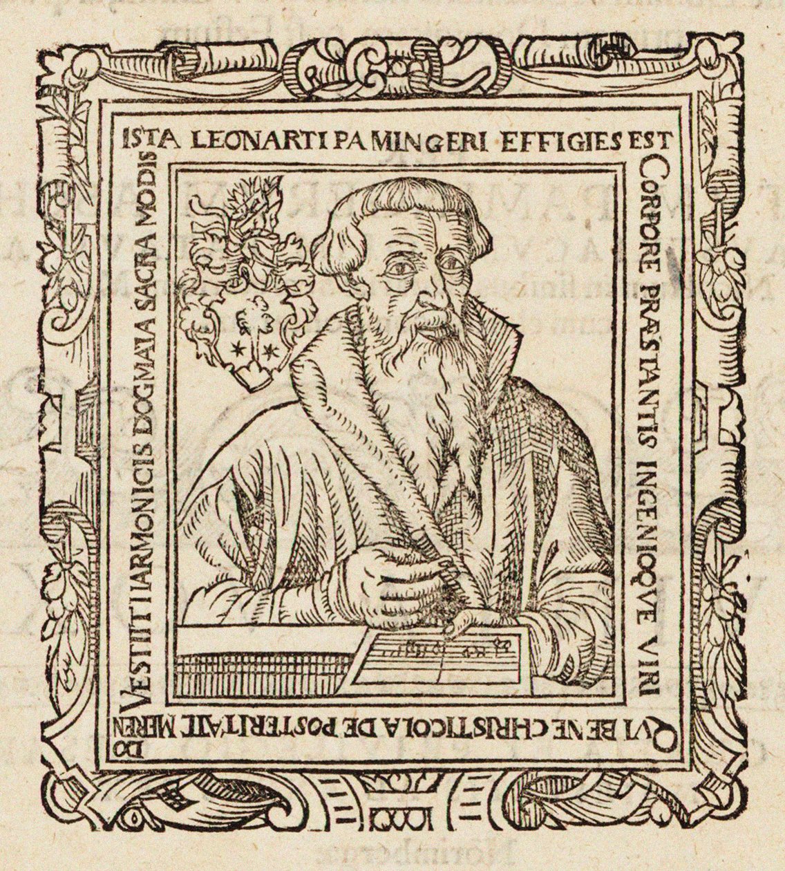 Säveltäjä Leonhard Pamingerin muotokuva 1495-1567, 1573. tekijältä Unbekannt