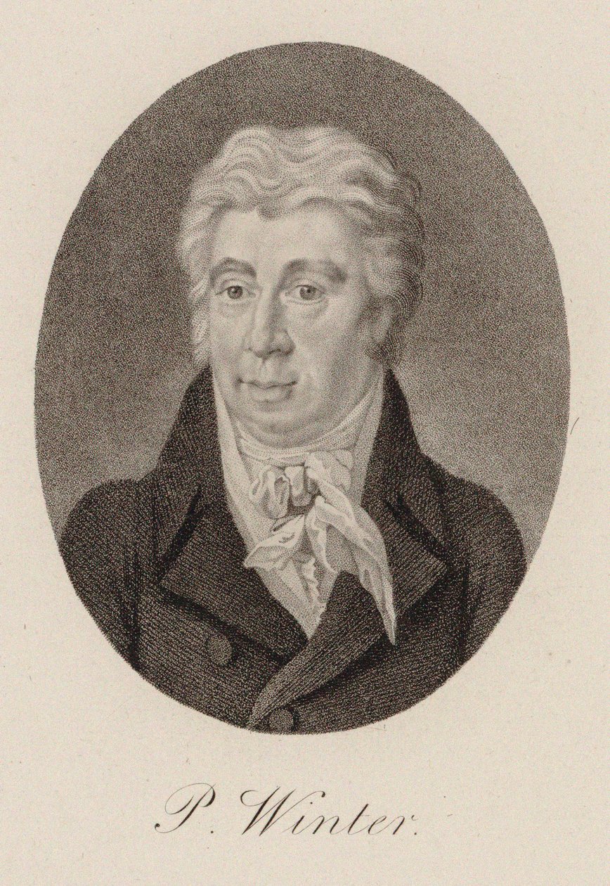 Säveltäjä Peter von Winterin muotokuva 1754-1825, noin 1825. tekijältä Unbekannt