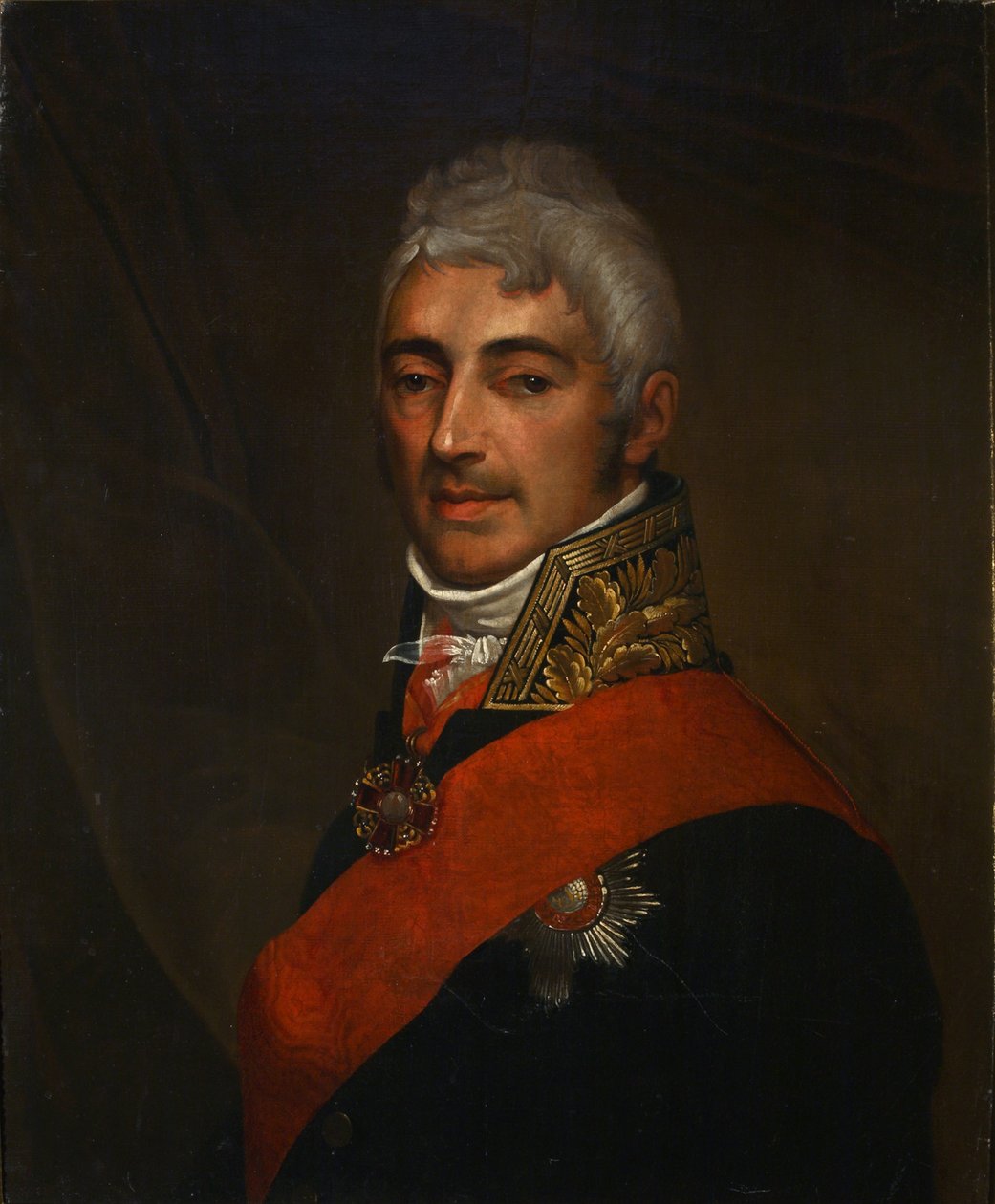 Runoilija Ivan Ivanovitš Dmitrievin muotokuva 1760-1837, 1810-luku tekijältä Unbekannt