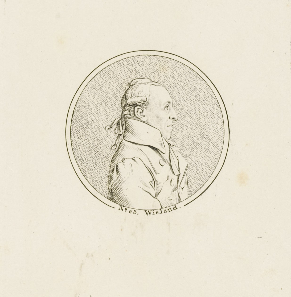 Runoilijan ja kirjailijan Christoph Martin Wielandin muotokuva 1733-1813, n. 1810. tekijältä Unbekannt
