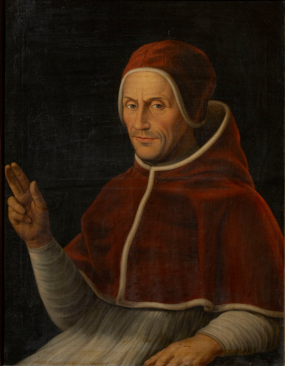 Paavi Adrian VI:n muotokuva 1459-1523, noin 1630. tekijältä Unbekannt