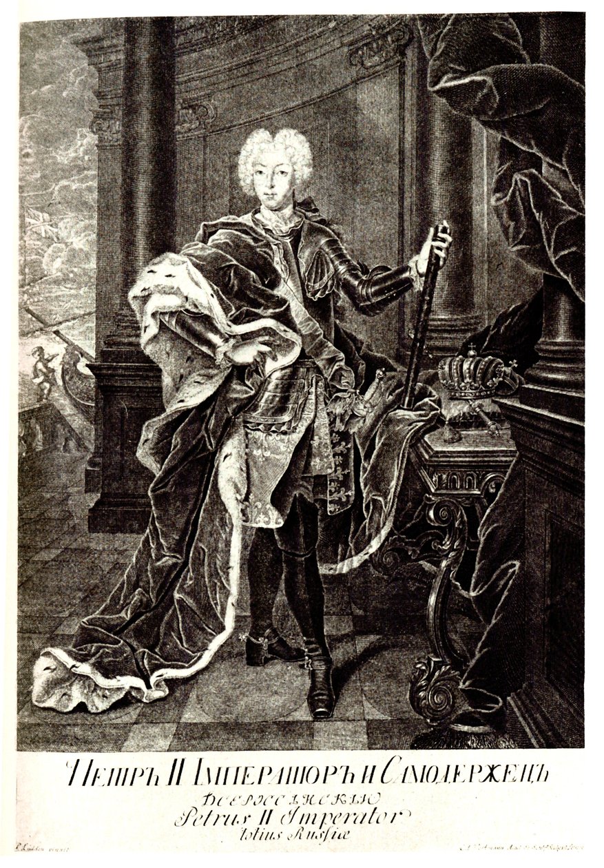 Venäjän tsaari Pietari II:n muotokuva 1715-1730 tekijältä Unbekannt