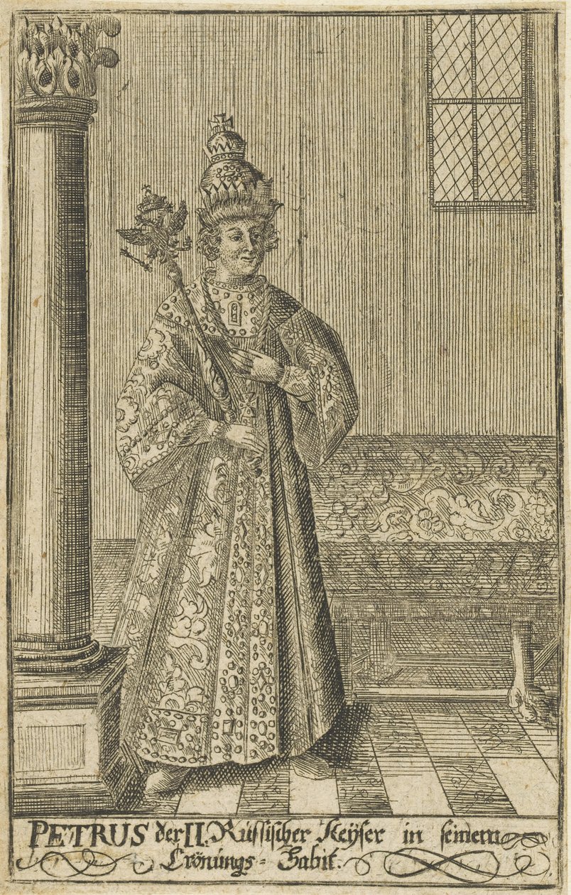Venäjän tsaari Pietari II:n muotokuva 1715-1730, noin 1730. tekijältä Unbekannt