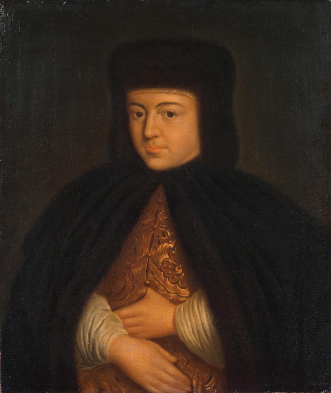 Muotokuva tsaaritar Natalia Naryshkinasta 1651-1694, Venäjän tsaari Aleksis I:n vaimo, ensimmäinen kolmas tekijältä Unbekannt