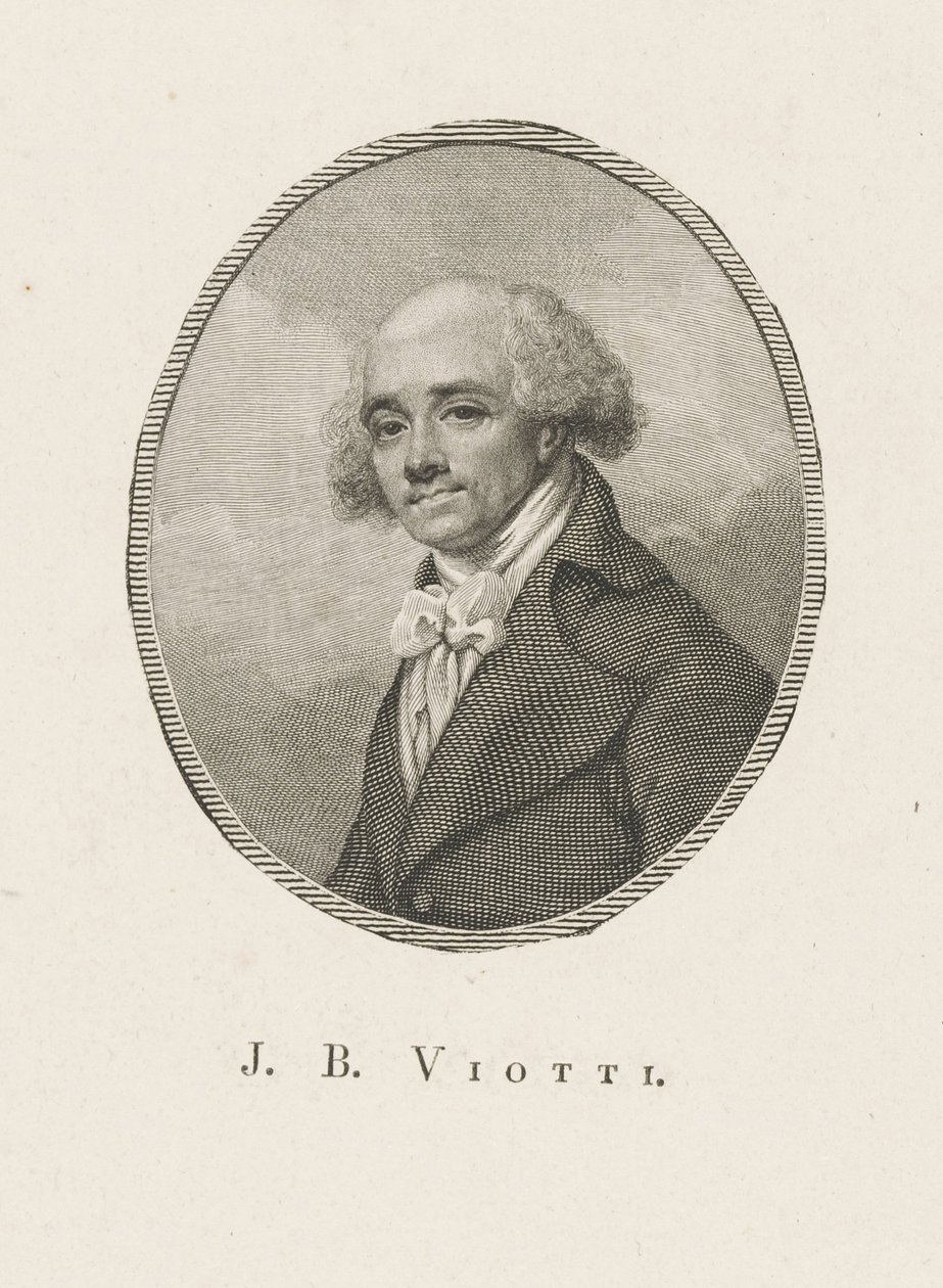 Muotokuva säveltäjä Giovanni Battista Viottista 1755-1824, n. 1800. tekijältä Unbekannt