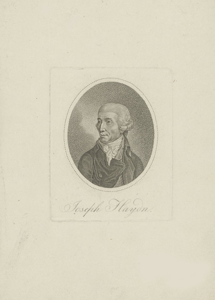 Muotokuva säveltäjä Joseph Haydnista 1732-1809, 1800-luku. tekijältä Unbekannt