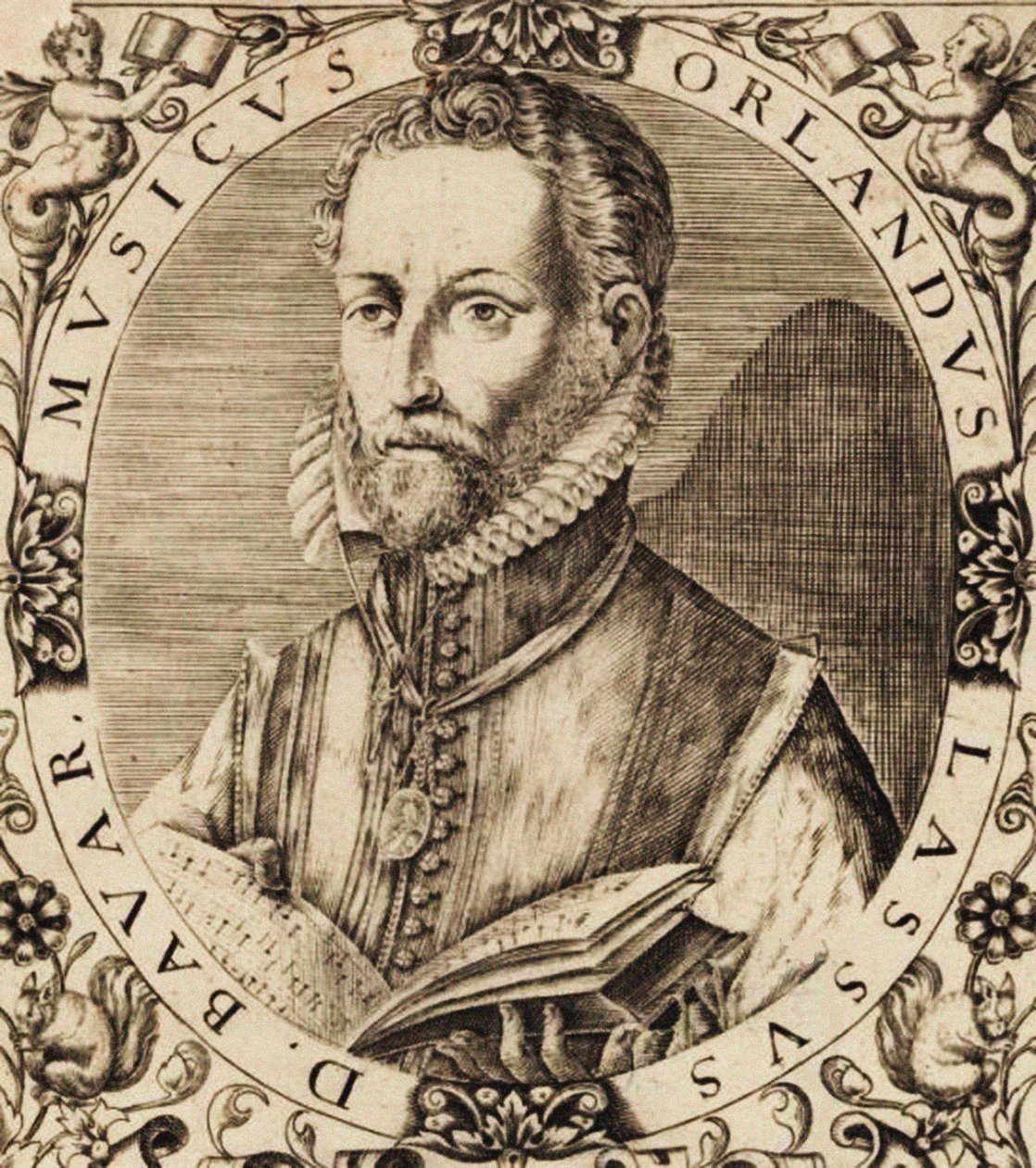 Säveltäjä Roland de Lassuksen muotokuva 1532-1594. tekijältä Unbekannt