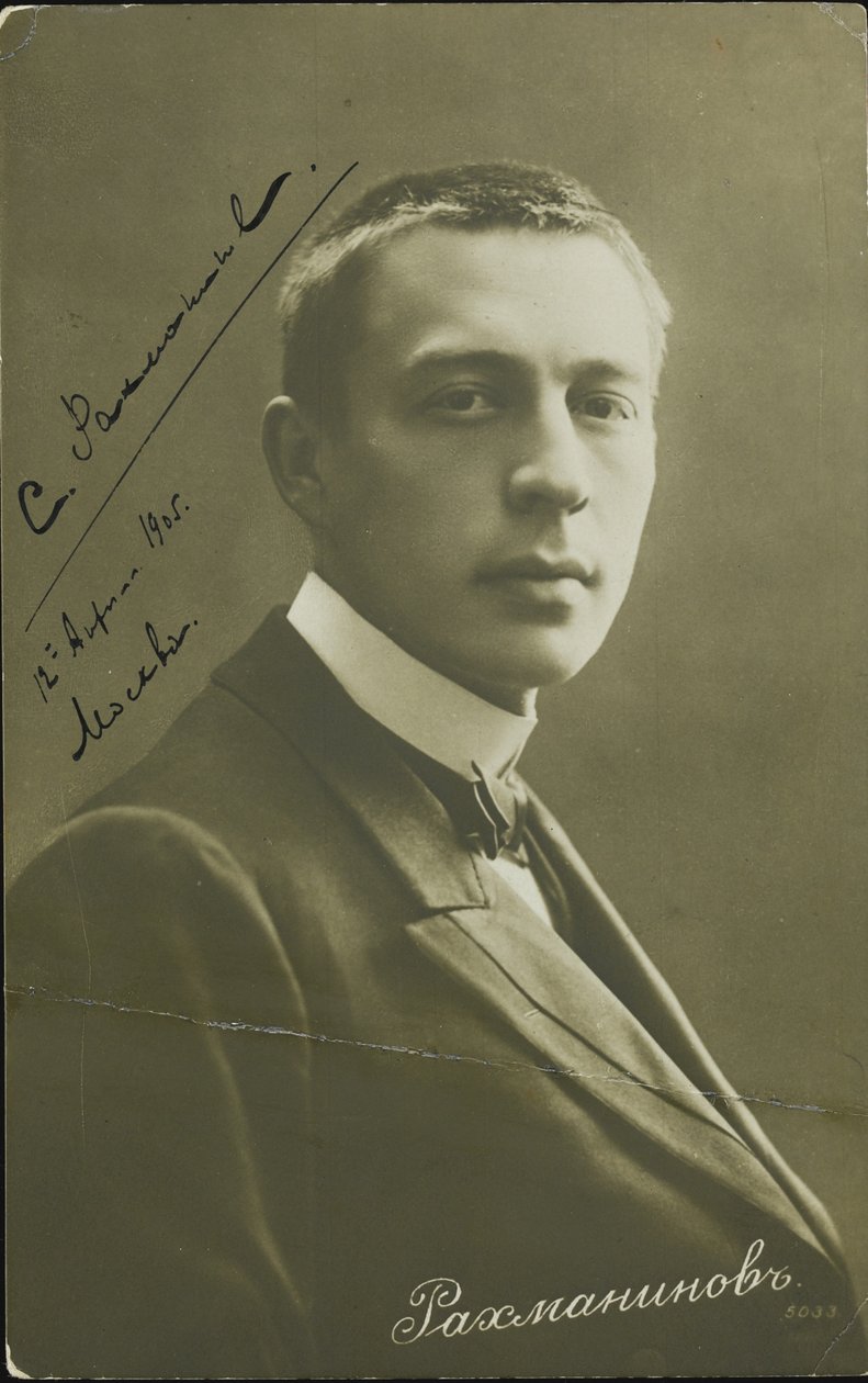 Säveltäjä Sergei Rahmaninovin muotokuva 1873-1943, n. 1905 tekijältä Unbekannt