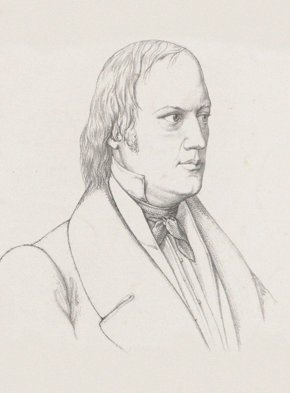 Kapellimestari ja säveltäjä Johann Nepomuk Schelble muotokuva 1789-1837, n. 1830-1840. tekijältä Unbekannt
