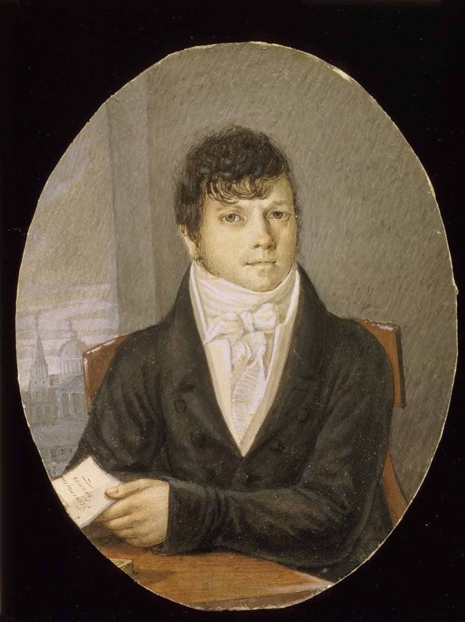 Muotokuva tanssijasta, balettimestarista ja käsikirjoittaja Ivan Valberkhista 1766-1819 tekijältä Unbekannt