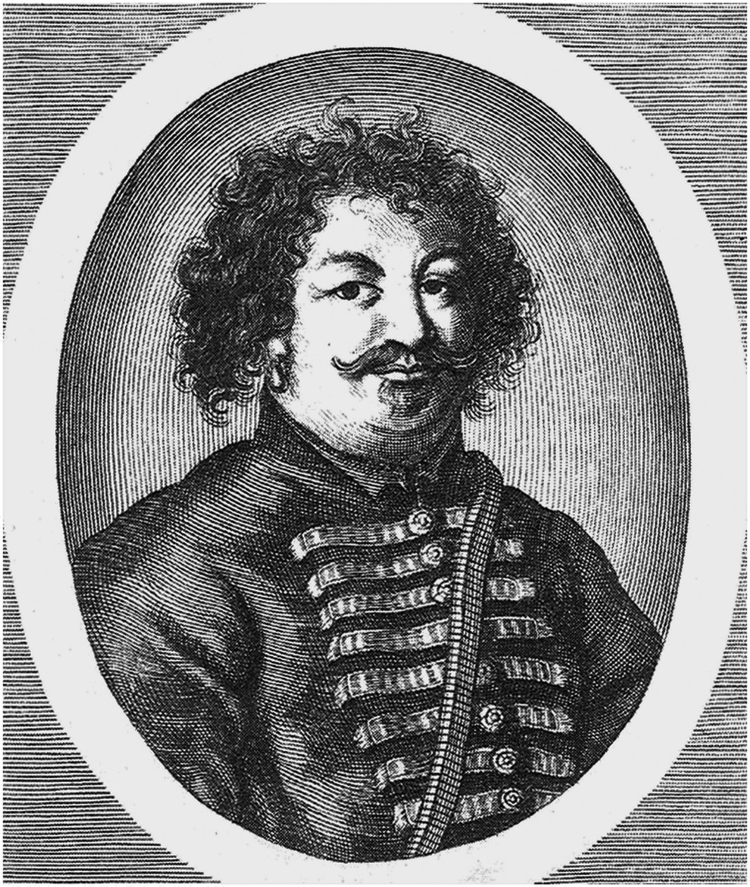 Muotokuva kasakkojen kapinan johtajasta Stepan Stenka Razinista 1630-1671 tekijältä Unbekannt