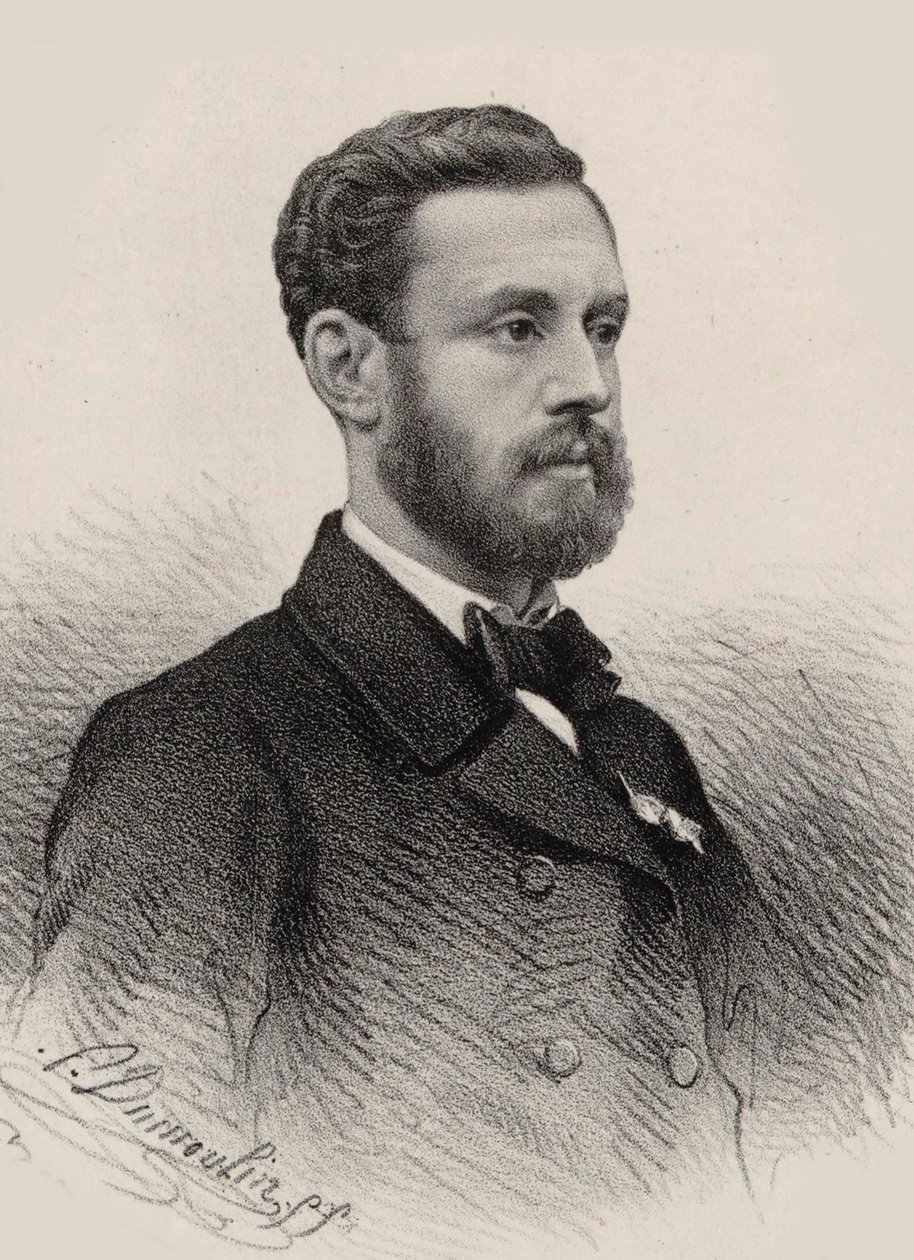 Urkurin ja säveltäjän Louis James Alfred Lefébure-Welyn muotokuva 1817-1869, 1855. tekijältä Unbekannt