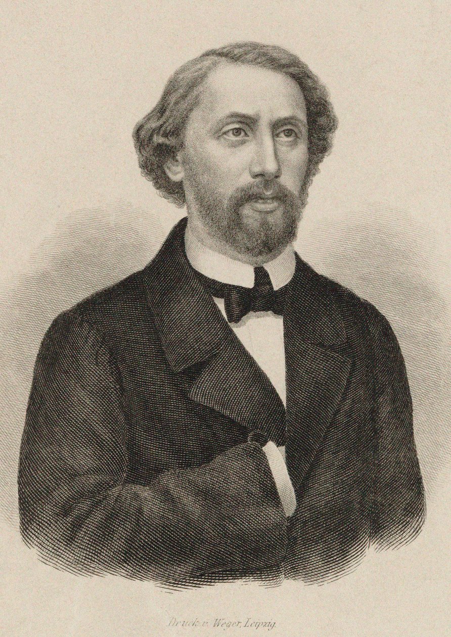 Pianisti ja säveltäjä Julius Schulhoffin muotokuva 1825-1898, 1860. tekijältä Unbekannt