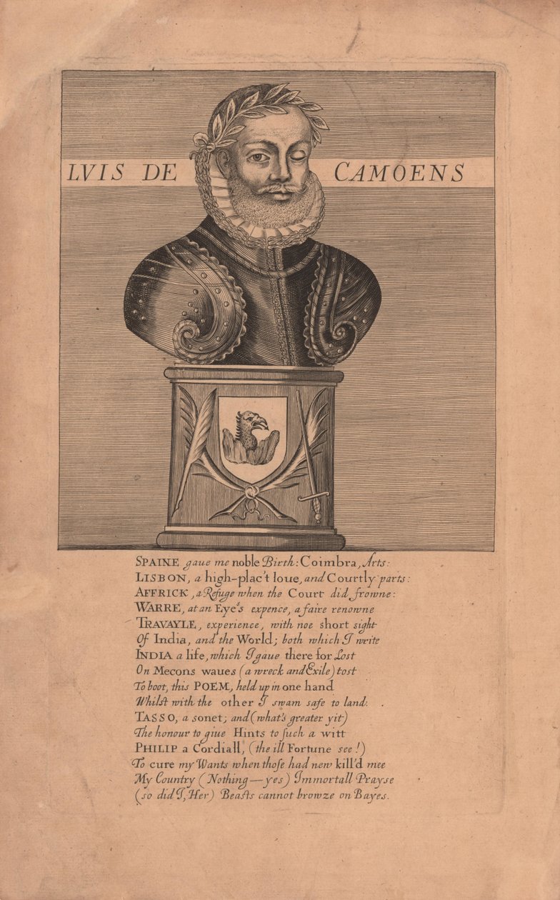 Runoilija Luís Vaz de Camõesin muotokuva n. 1524-1580, 1655. tekijältä Unbekannt