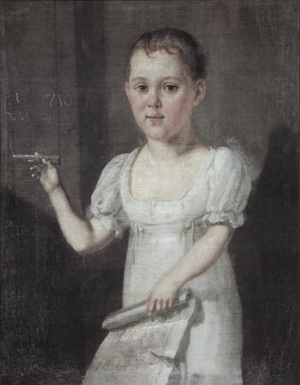 Muotokuva runoilija Mihail Lermontovista 1814-1841 lapsena, 1817-1818 tekijältä Unbekannt