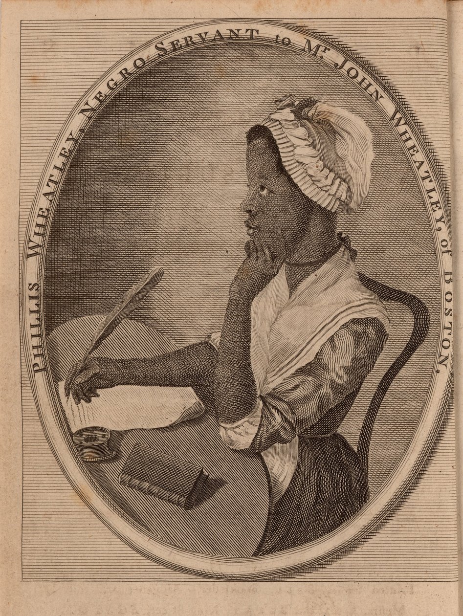 Runoilija Phillis Wheatleyn muotokuva n. 1753-1784, 1773. tekijältä Unbekannt