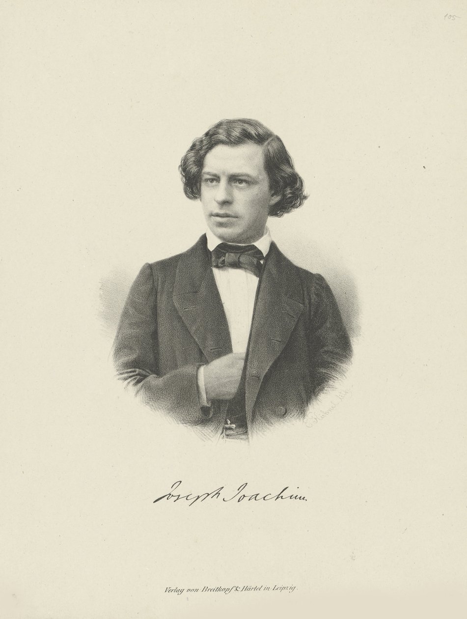 Muotokuva viulisti ja säveltäjä Joseph Joachim 1831-1907, noin 1855. tekijältä Unbekannt