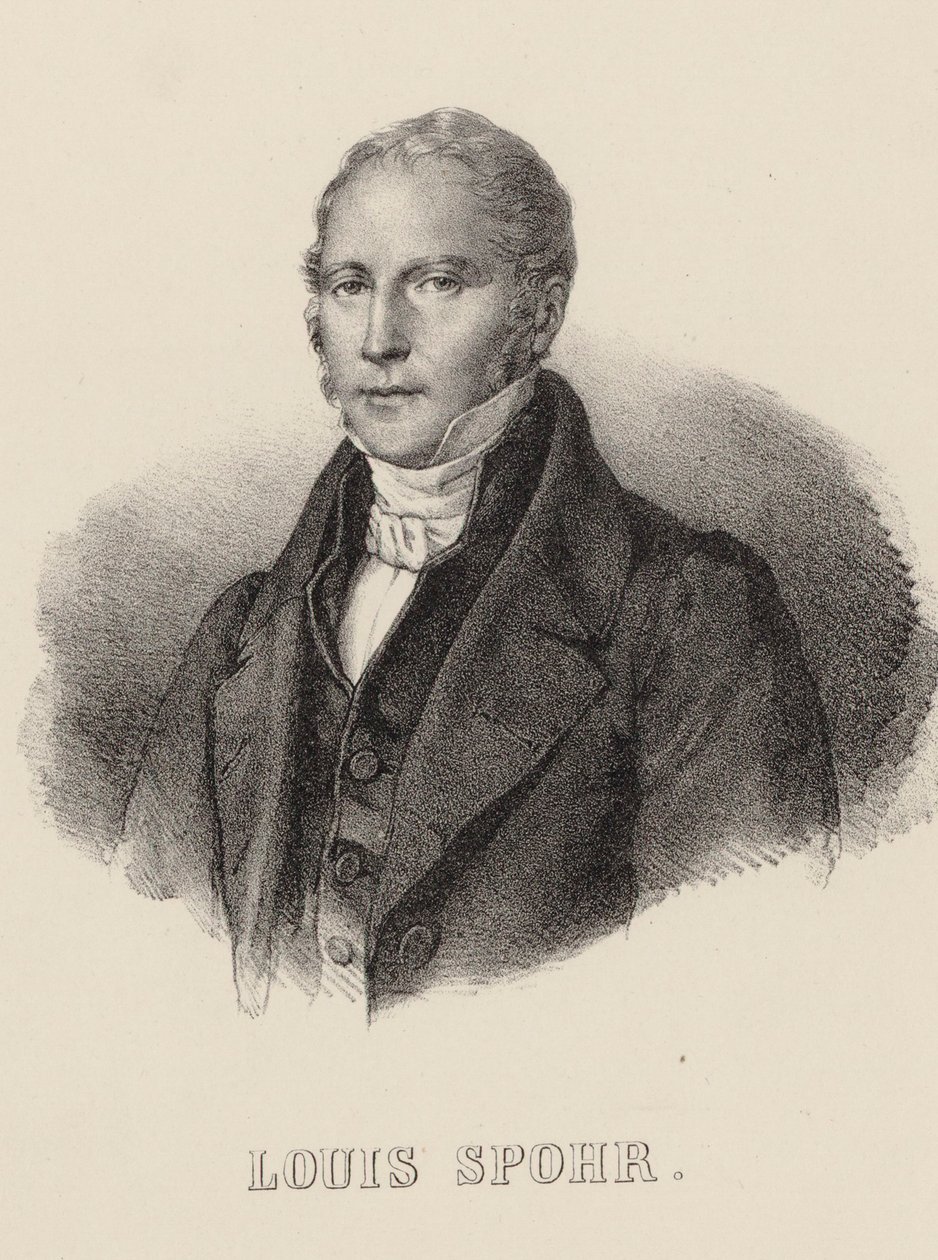 Viulisti ja säveltäjä Louis Spohrin muotokuva 1784-1859, n. 1840. tekijältä Unbekannt