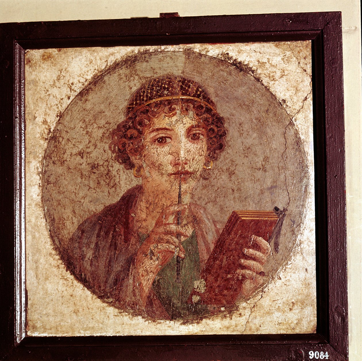 Muotokuvamaalaus Sapphosta, Pompejista, Italiasta tekijältä Unbekannt
