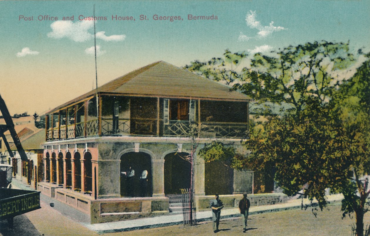 Posti ja tullitalo, St. Georges, Bermuda, 1900-luvun alku. tekijältä Unbekannt