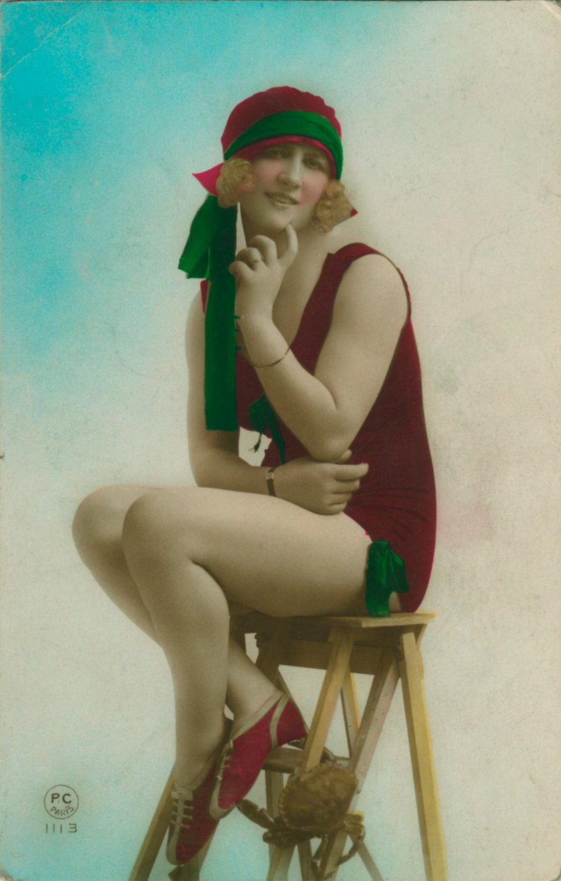 Uimarin postikortti, 1920-luku tekijältä Unbekannt