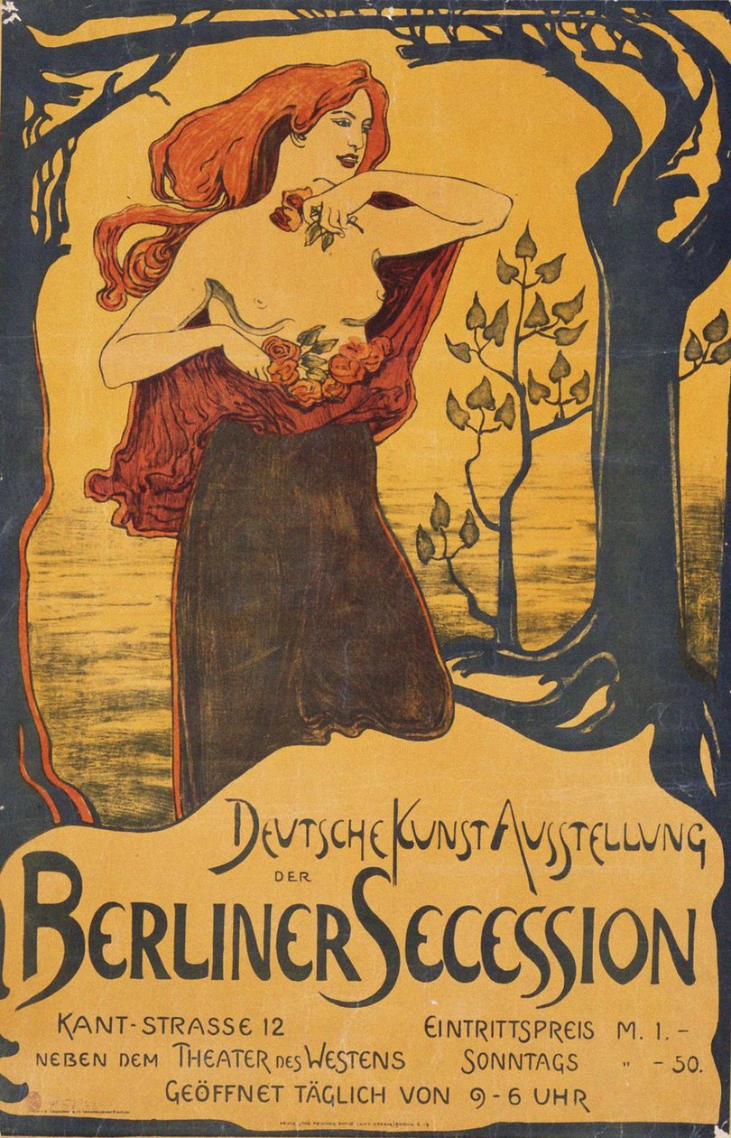 Juliste Berliinin Secession-näyttelyyn, n. 1900 tekijältä Unbekannt