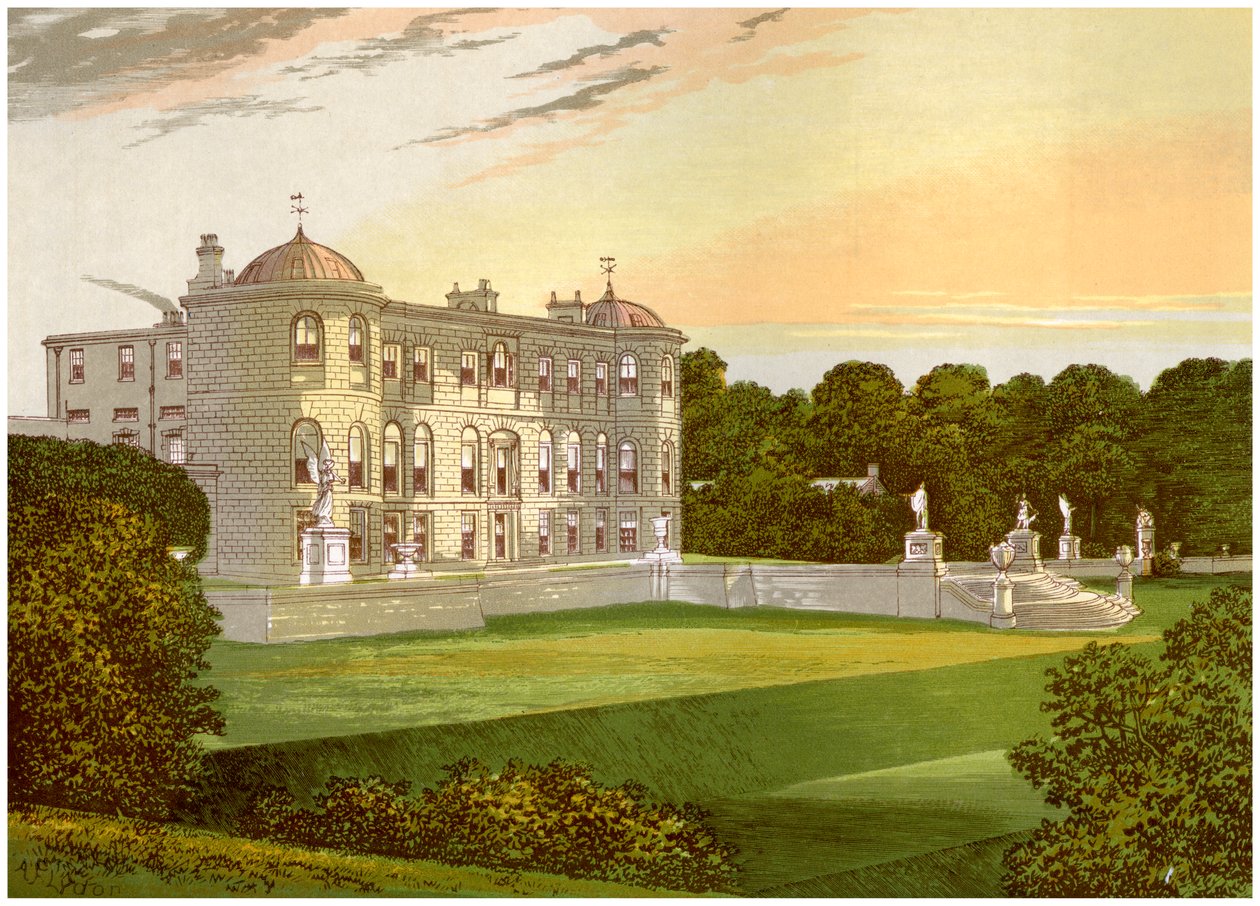 Powerscourt, County Wicklow, Irlanti, varakreivi Powerscourtin koti, c1880 tekijältä Unbekannt